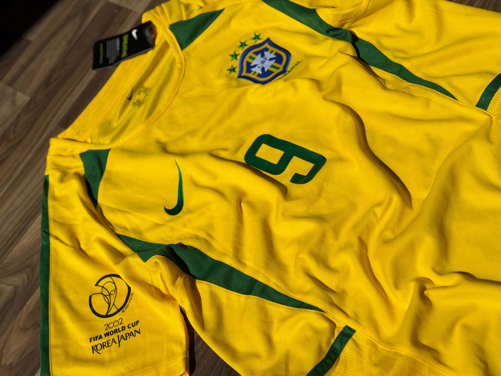 T-shirt vintage brésil coupe du Monde 2002, Ronaldo 9 - Image 3